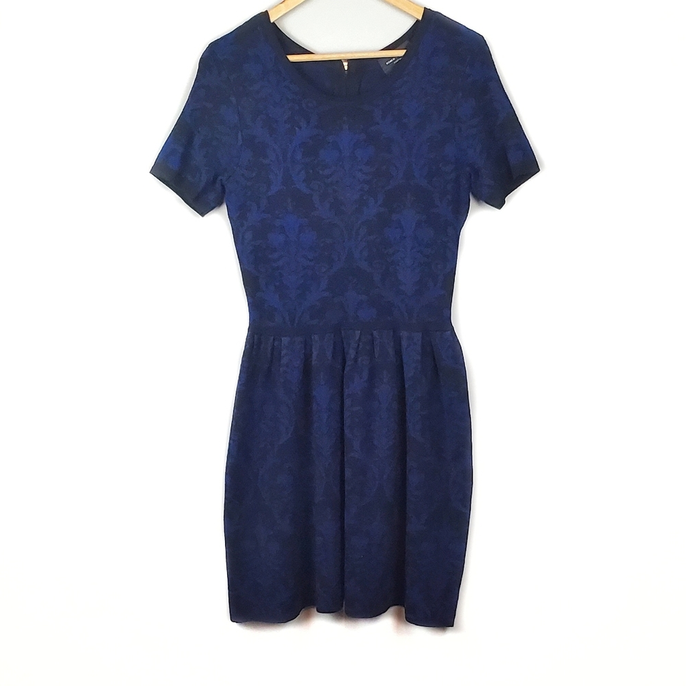 Romeo + Juliet Couture Blue Baroque Sweater Dress